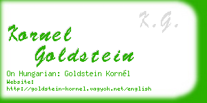 kornel goldstein business card