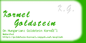 kornel goldstein business card